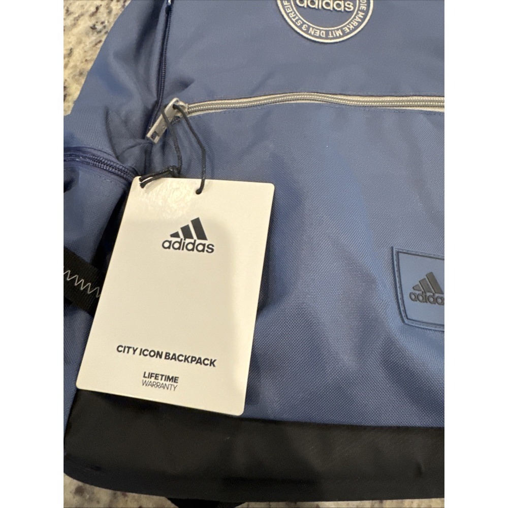 adidas City Icon Backpack‎ Ink Blue One Size 16" Laptop Storage - Picture 2 of 7